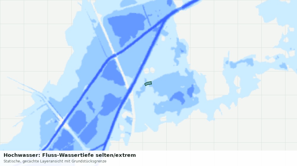 Statische Kartenansicht: Hochwasser: Fluss-Wassertiefe selten/extrem
