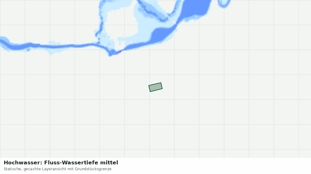Statische Kartenansicht: Hochwasser: Fluss-Wassertiefe mittel