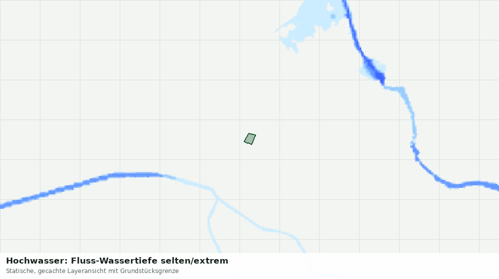 Statische Kartenansicht: Hochwasser: Fluss-Wassertiefe selten/extrem