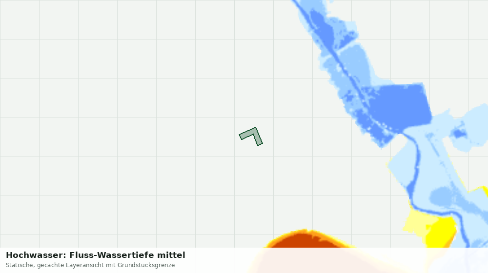 Statische Kartenansicht: Hochwasser: Fluss-Wassertiefe mittel