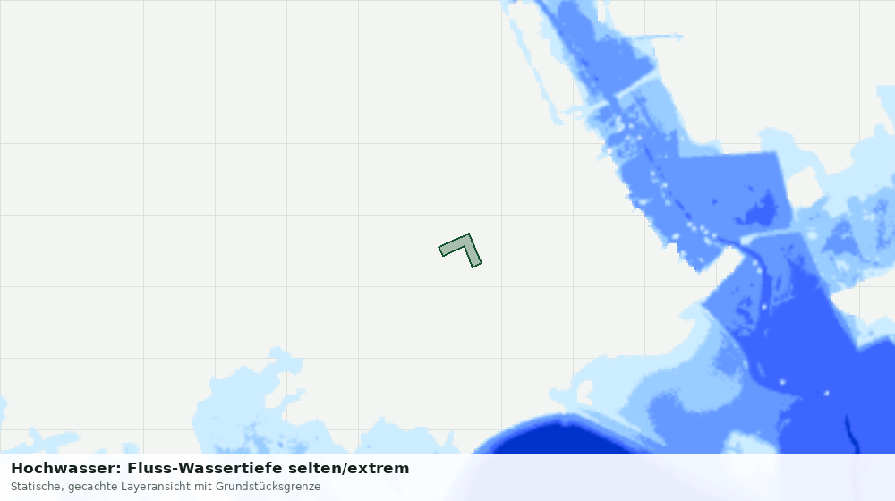 Statische Kartenansicht: Hochwasser: Fluss-Wassertiefe selten/extrem