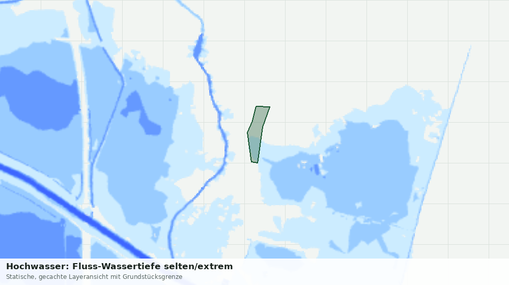 Statische Kartenansicht: Hochwasser: Fluss-Wassertiefe selten/extrem