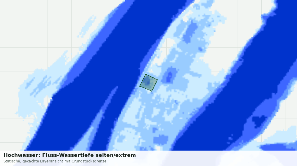 Statische Kartenansicht: Hochwasser: Fluss-Wassertiefe selten/extrem