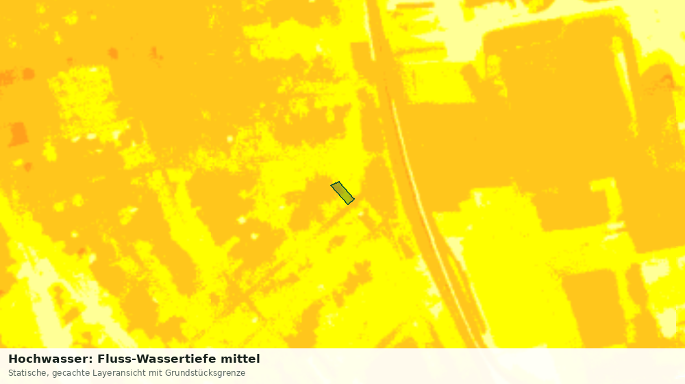 Statische Kartenansicht: Hochwasser: Fluss-Wassertiefe mittel