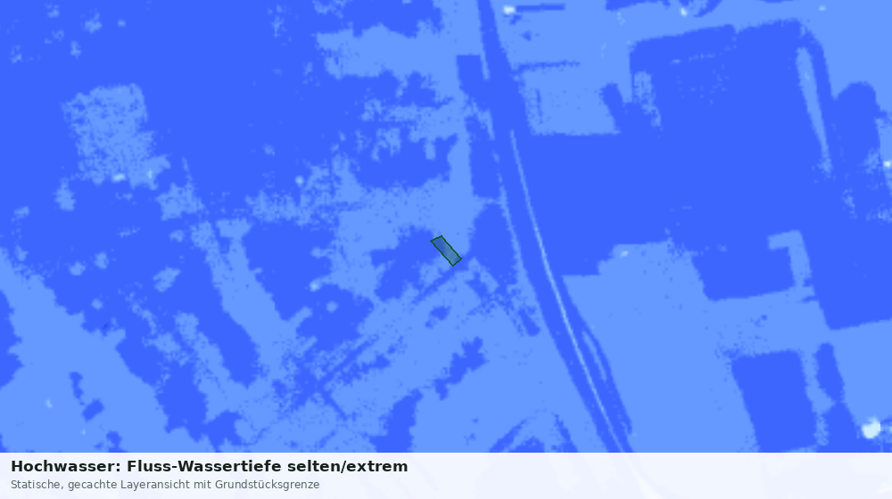 Statische Kartenansicht: Hochwasser: Fluss-Wassertiefe selten/extrem