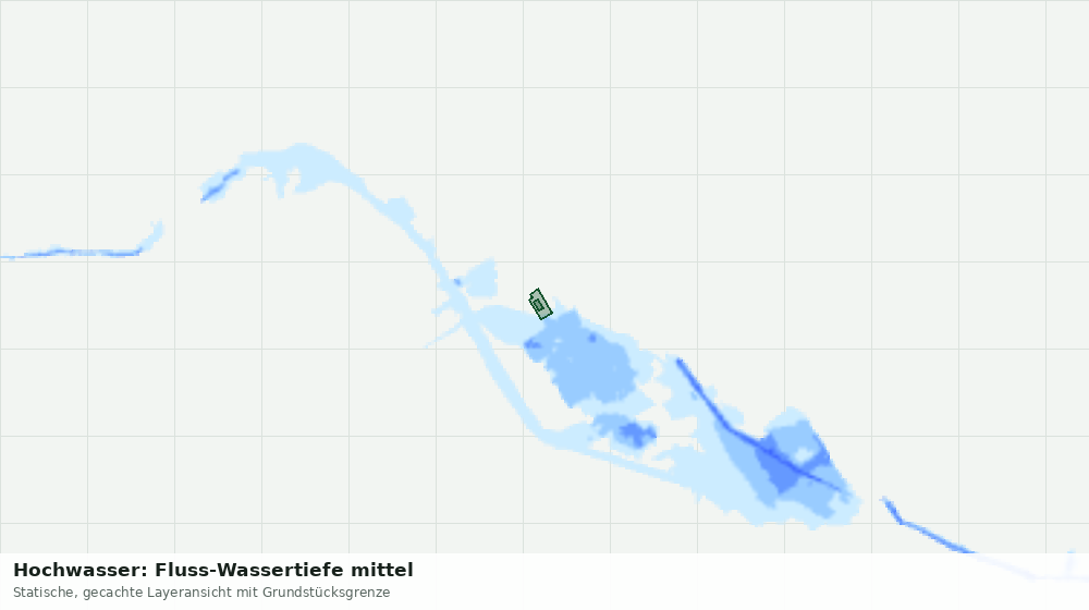 Statische Kartenansicht: Hochwasser: Fluss-Wassertiefe mittel