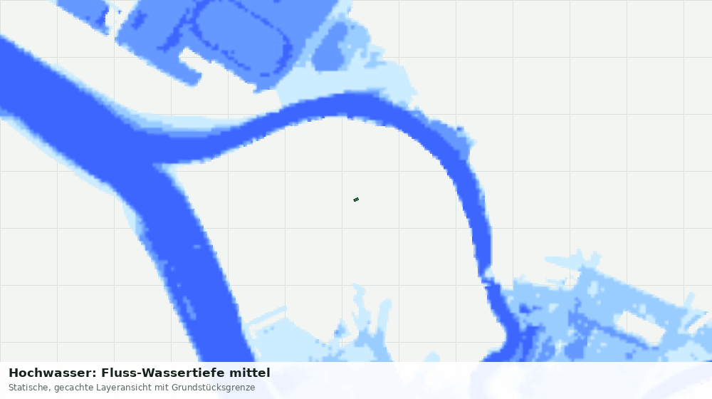 Statische Kartenansicht: Hochwasser: Fluss-Wassertiefe mittel
