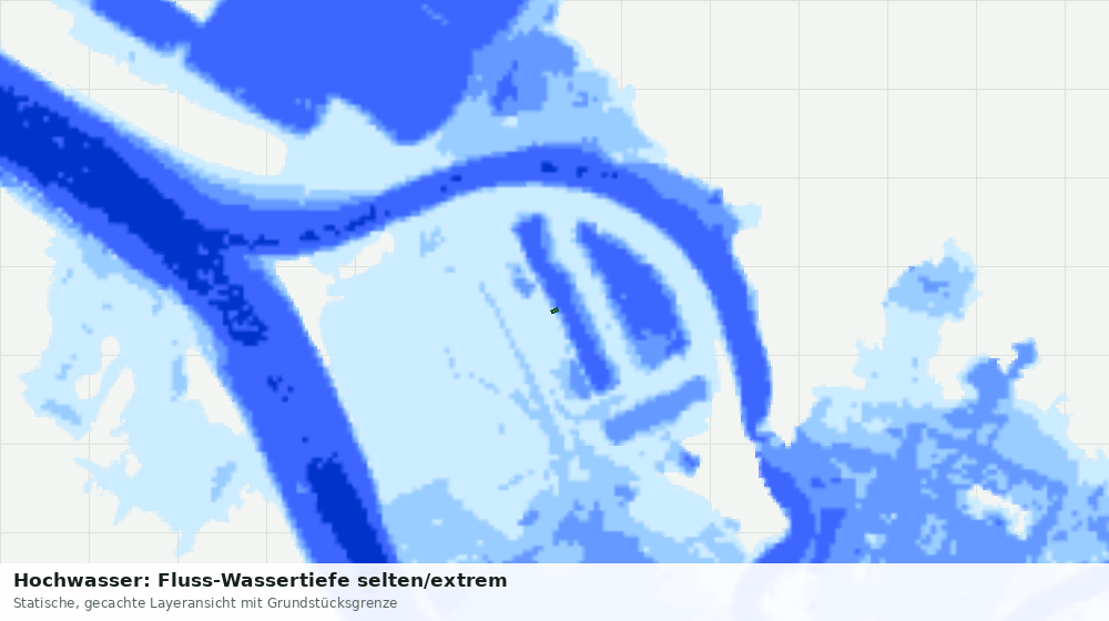 Statische Kartenansicht: Hochwasser: Fluss-Wassertiefe selten/extrem
