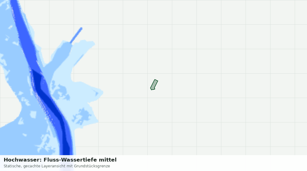 Statische Kartenansicht: Hochwasser: Fluss-Wassertiefe mittel