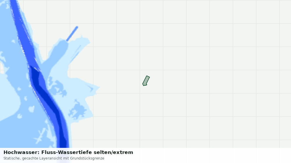 Statische Kartenansicht: Hochwasser: Fluss-Wassertiefe selten/extrem