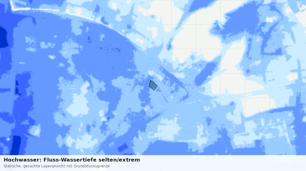 Statische Kartenansicht: Hochwasser: Fluss-Wassertiefe selten/extrem