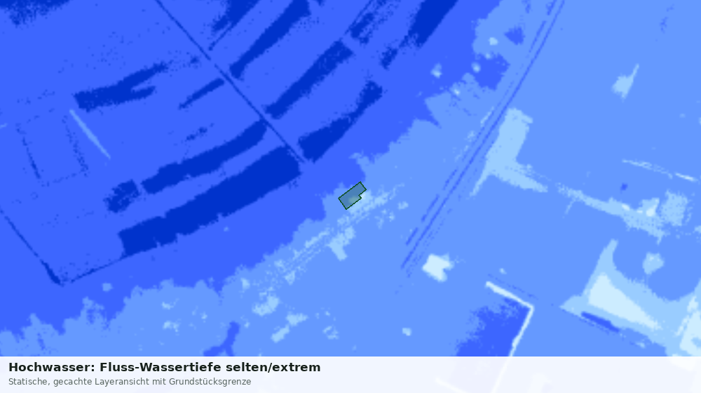 Statische Kartenansicht: Hochwasser: Fluss-Wassertiefe selten/extrem