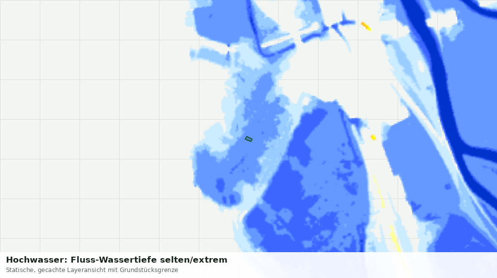 Statische Kartenansicht: Hochwasser: Fluss-Wassertiefe selten/extrem