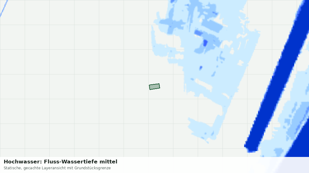 Statische Kartenansicht: Hochwasser: Fluss-Wassertiefe mittel