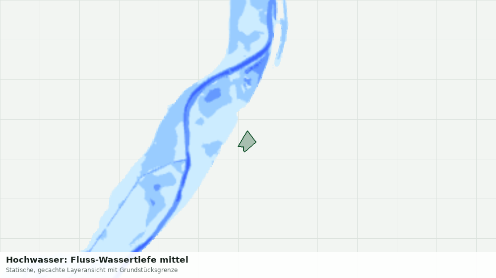 Statische Kartenansicht: Hochwasser: Fluss-Wassertiefe mittel