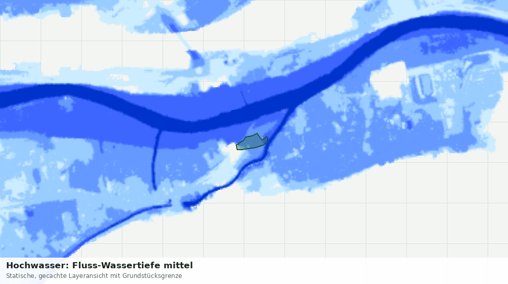 Statische Kartenansicht: Hochwasser: Fluss-Wassertiefe mittel