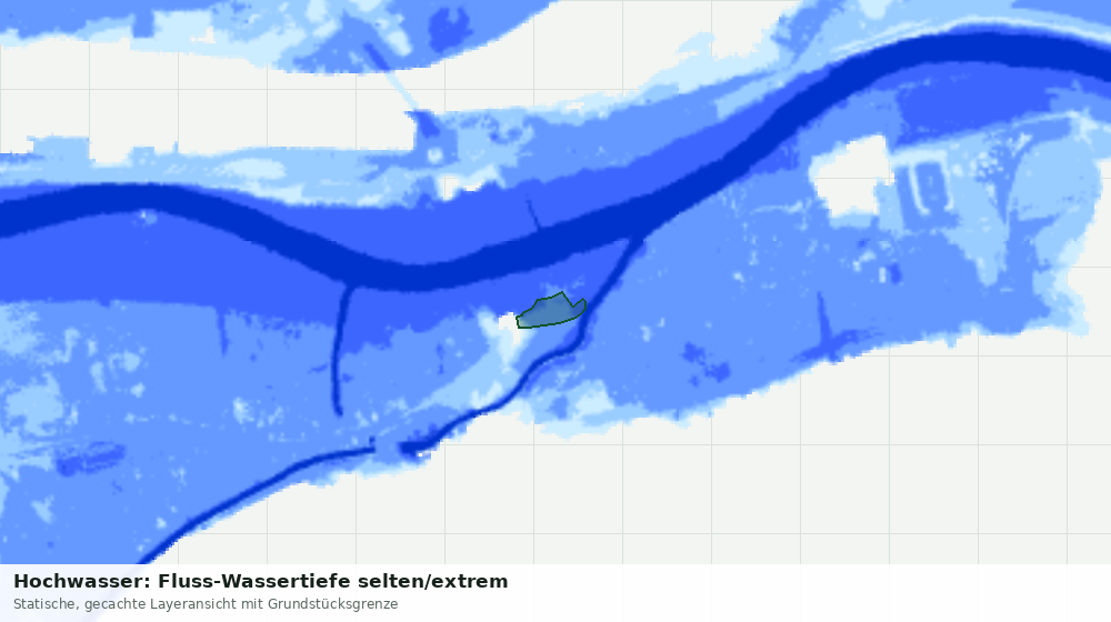 Statische Kartenansicht: Hochwasser: Fluss-Wassertiefe selten/extrem