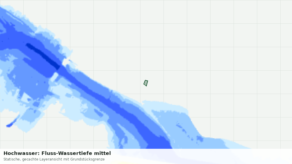Statische Kartenansicht: Hochwasser: Fluss-Wassertiefe mittel