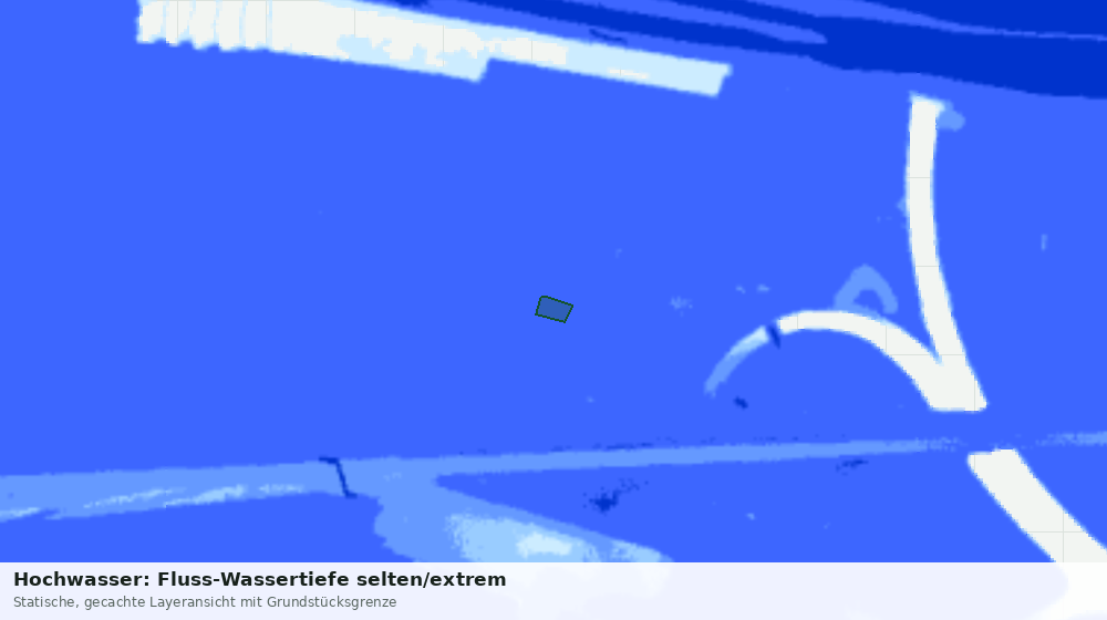 Statische Kartenansicht: Hochwasser: Fluss-Wassertiefe selten/extrem