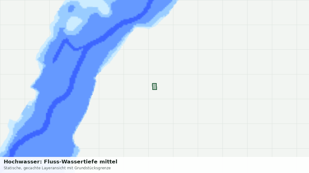 Statische Kartenansicht: Hochwasser: Fluss-Wassertiefe mittel