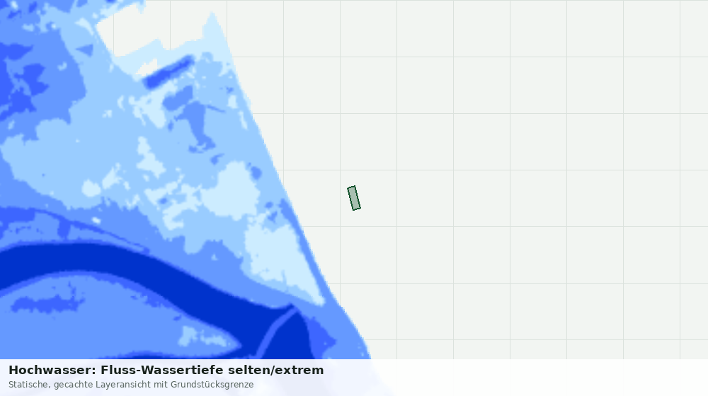 Statische Kartenansicht: Hochwasser: Fluss-Wassertiefe selten/extrem