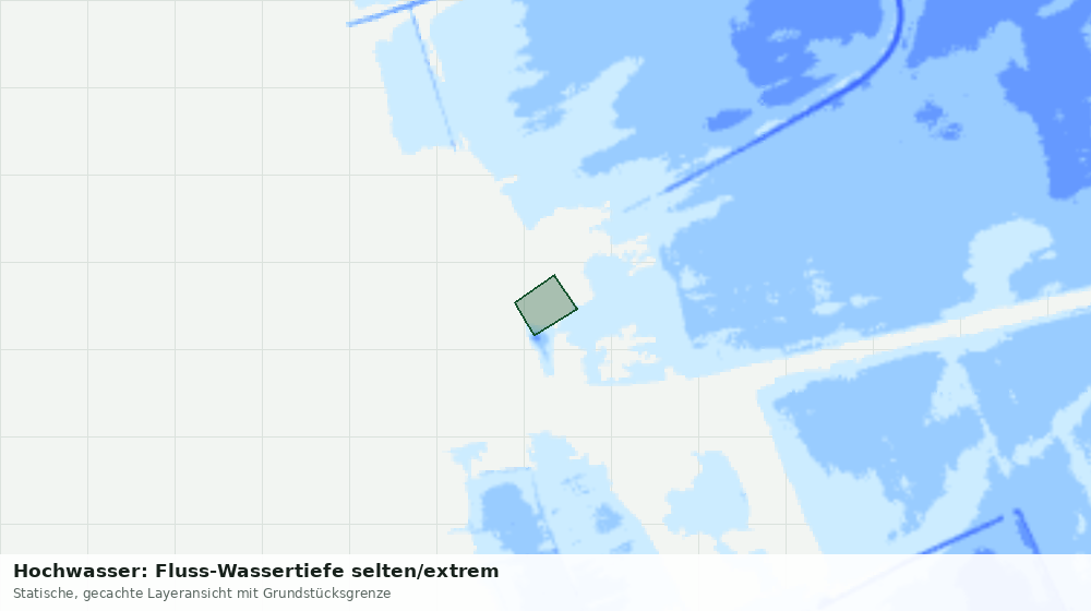 Statische Kartenansicht: Hochwasser: Fluss-Wassertiefe selten/extrem