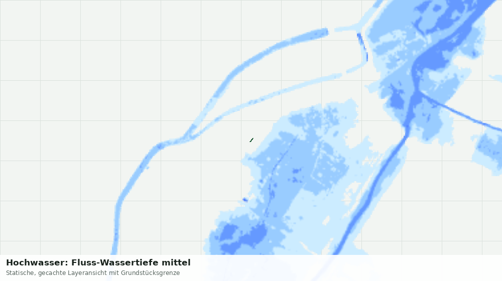 Statische Kartenansicht: Hochwasser: Fluss-Wassertiefe mittel