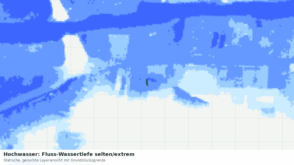 Statische Kartenansicht: Hochwasser: Fluss-Wassertiefe selten/extrem