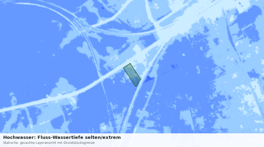 Statische Kartenansicht: Hochwasser: Fluss-Wassertiefe selten/extrem