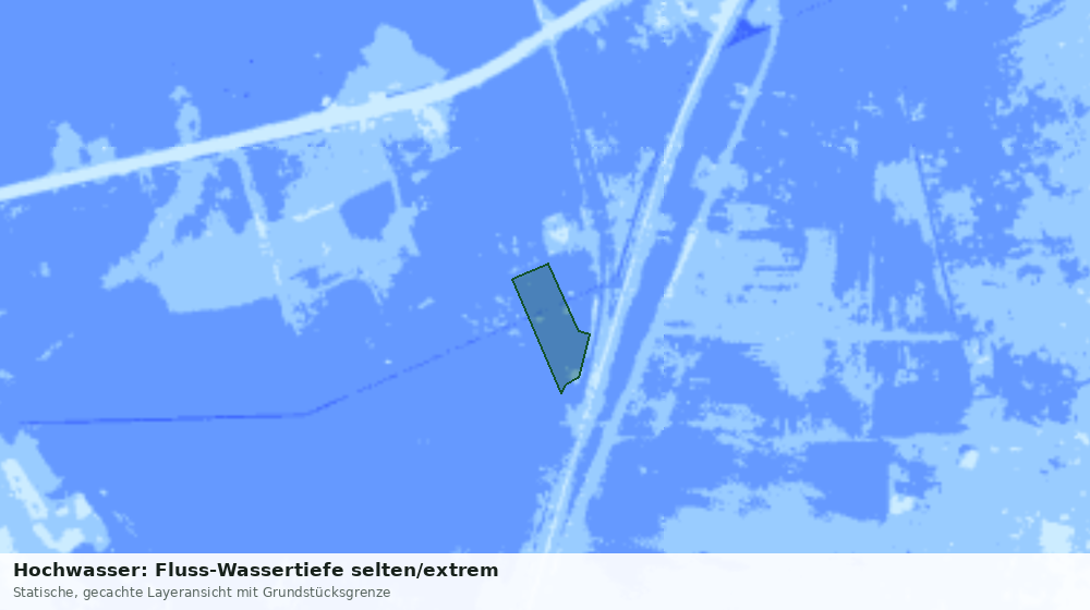 Statische Kartenansicht: Hochwasser: Fluss-Wassertiefe selten/extrem