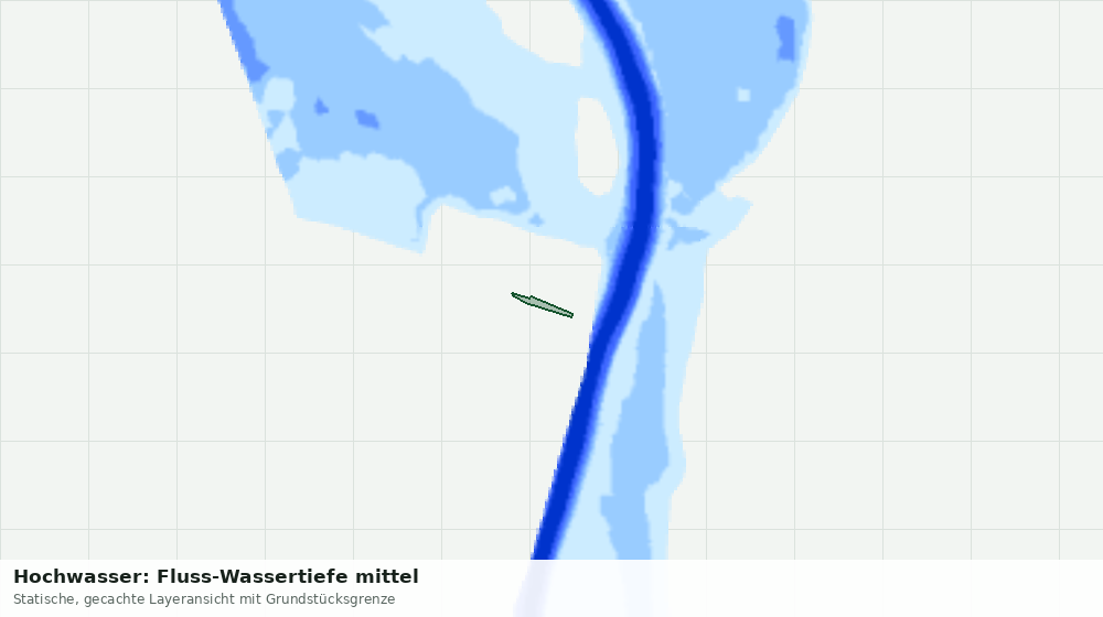 Statische Kartenansicht: Hochwasser: Fluss-Wassertiefe mittel