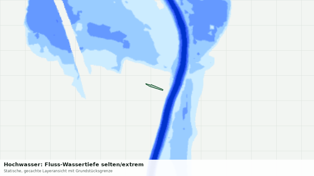 Statische Kartenansicht: Hochwasser: Fluss-Wassertiefe selten/extrem