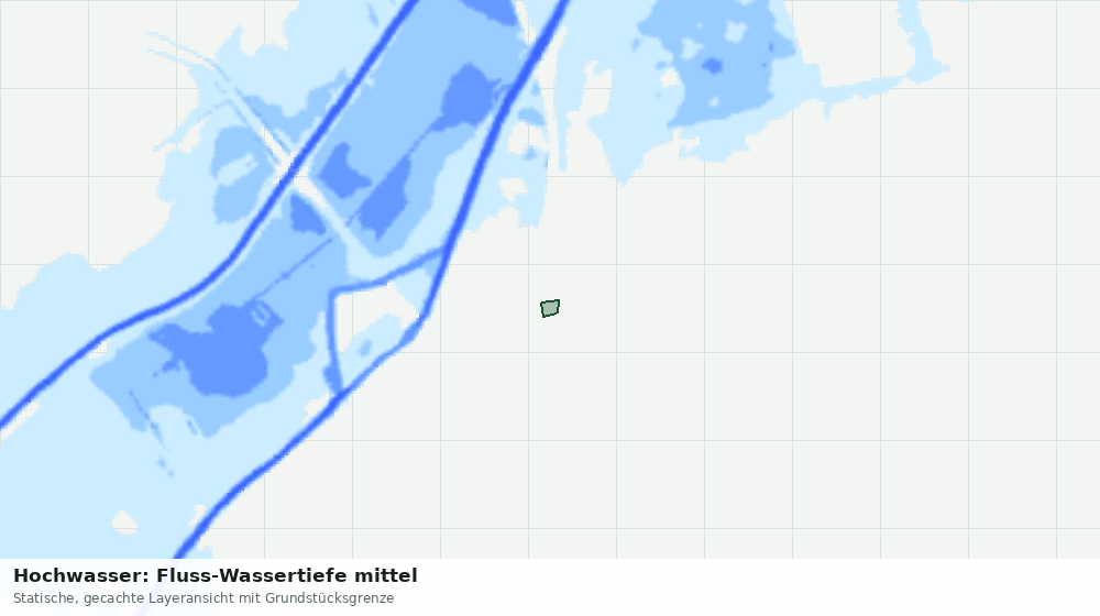 Statische Kartenansicht: Hochwasser: Fluss-Wassertiefe mittel