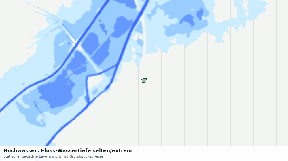 Statische Kartenansicht: Hochwasser: Fluss-Wassertiefe selten/extrem