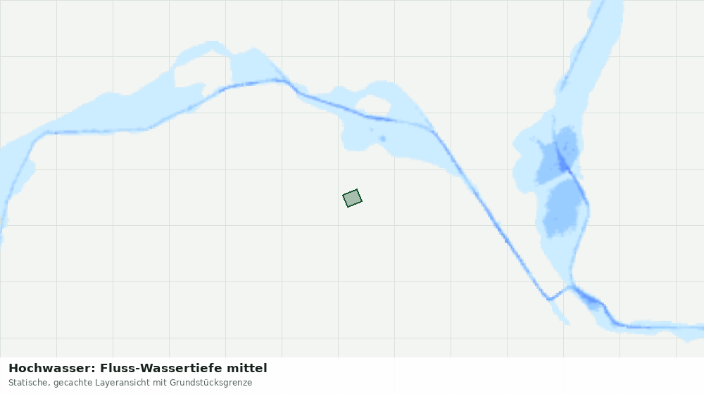 Statische Kartenansicht: Hochwasser: Fluss-Wassertiefe mittel