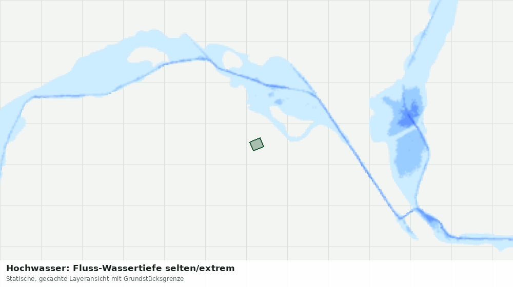Statische Kartenansicht: Hochwasser: Fluss-Wassertiefe selten/extrem