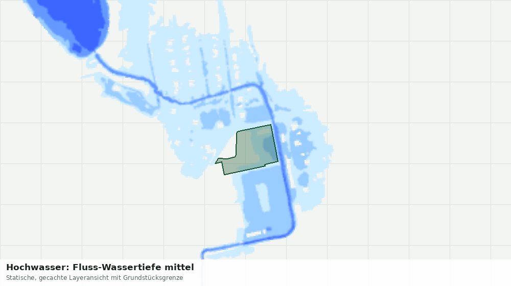 Statische Kartenansicht: Hochwasser: Fluss-Wassertiefe mittel