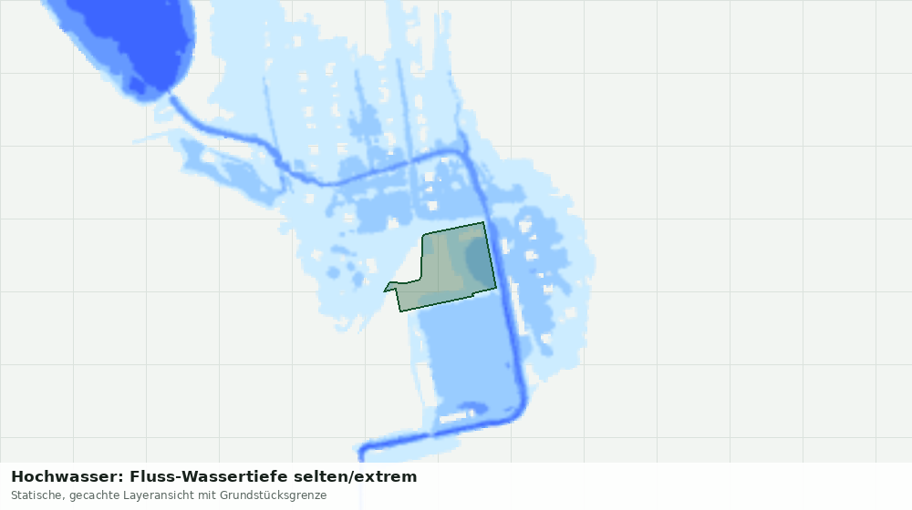 Statische Kartenansicht: Hochwasser: Fluss-Wassertiefe selten/extrem
