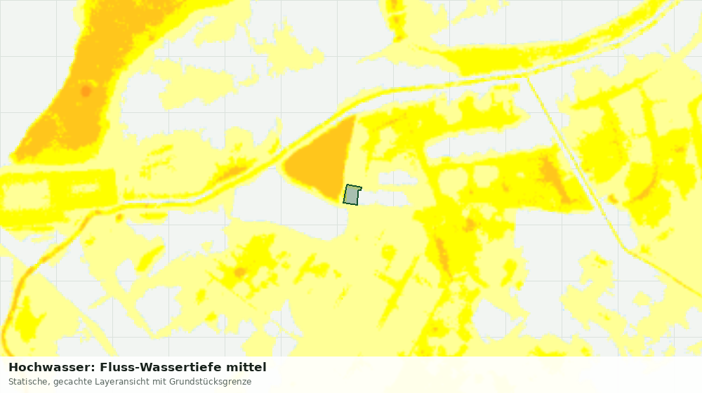 Statische Kartenansicht: Hochwasser: Fluss-Wassertiefe mittel