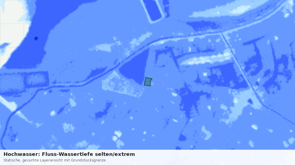 Statische Kartenansicht: Hochwasser: Fluss-Wassertiefe selten/extrem
