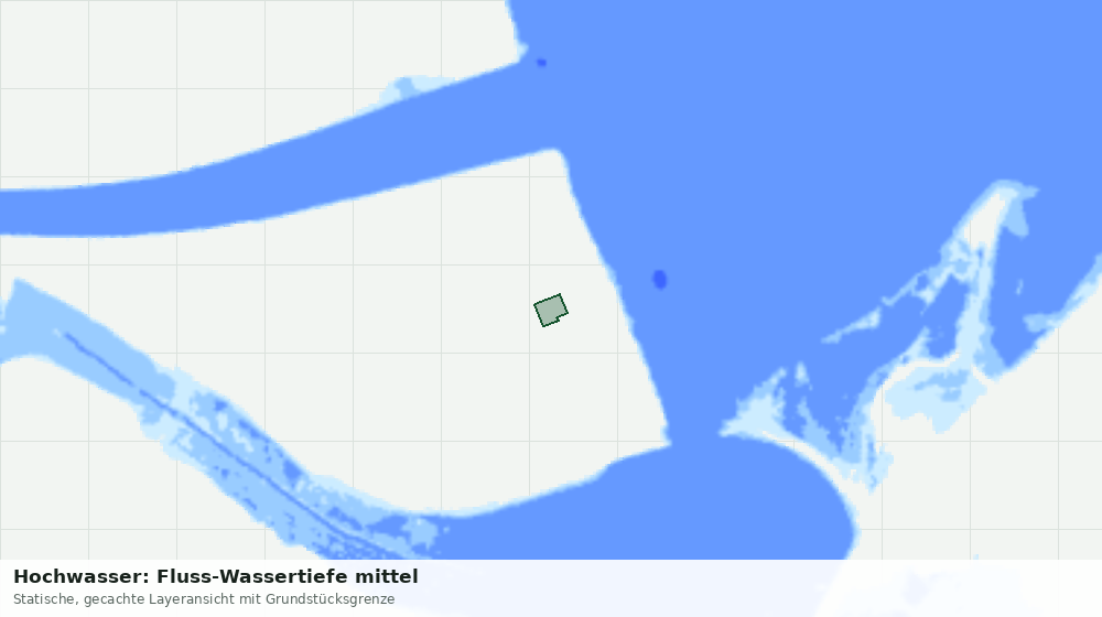 Statische Kartenansicht: Hochwasser: Fluss-Wassertiefe mittel
