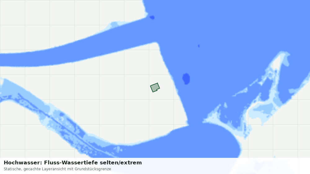 Statische Kartenansicht: Hochwasser: Fluss-Wassertiefe selten/extrem