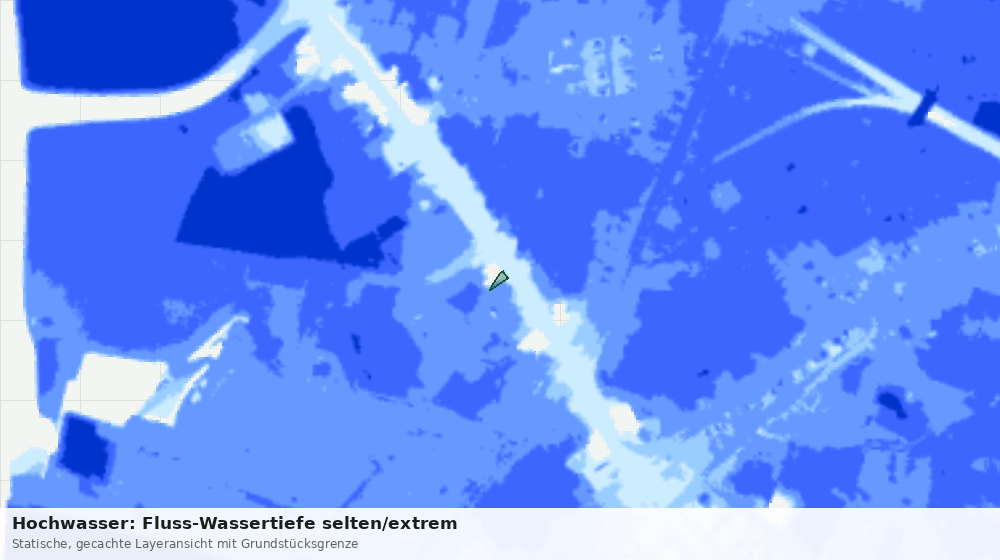 Statische Kartenansicht: Hochwasser: Fluss-Wassertiefe selten/extrem