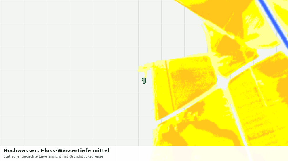 Statische Kartenansicht: Hochwasser: Fluss-Wassertiefe mittel