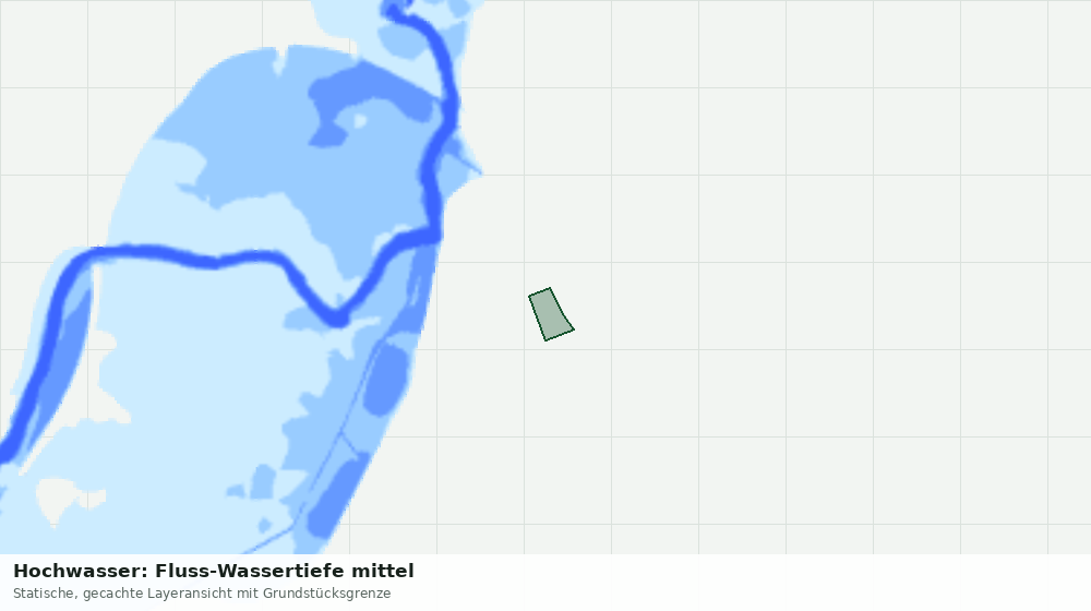 Statische Kartenansicht: Hochwasser: Fluss-Wassertiefe mittel