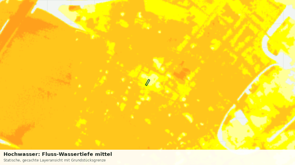 Statische Kartenansicht: Hochwasser: Fluss-Wassertiefe mittel