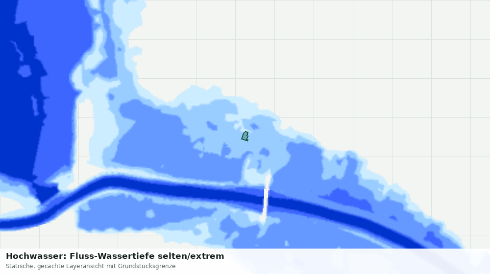 Statische Kartenansicht: Hochwasser: Fluss-Wassertiefe selten/extrem