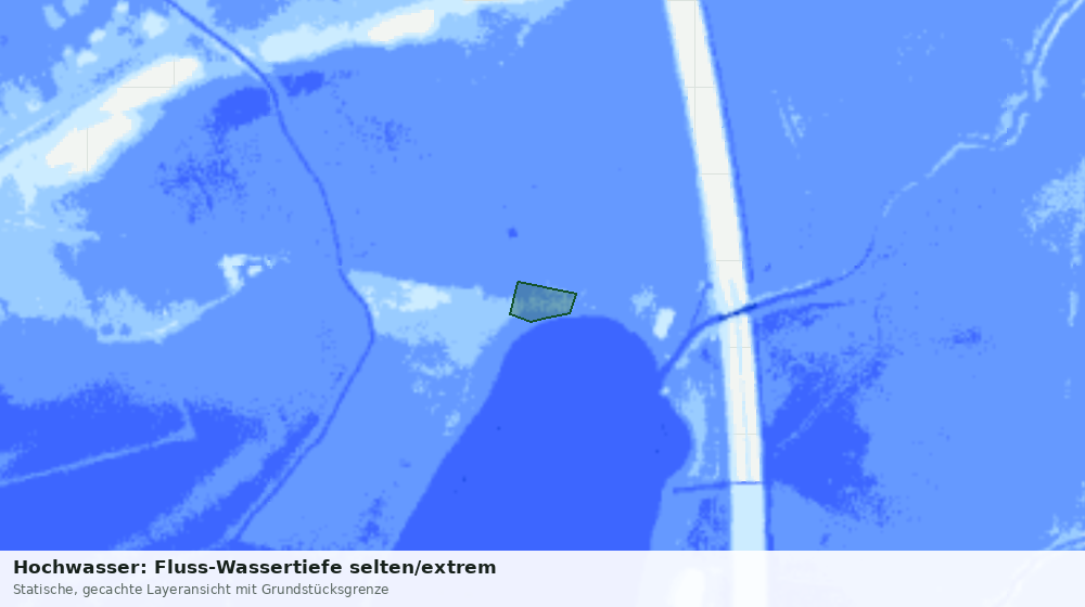 Statische Kartenansicht: Hochwasser: Fluss-Wassertiefe selten/extrem