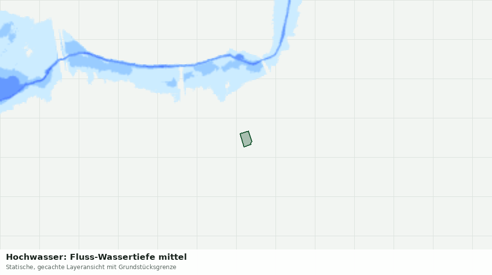 Statische Kartenansicht: Hochwasser: Fluss-Wassertiefe mittel