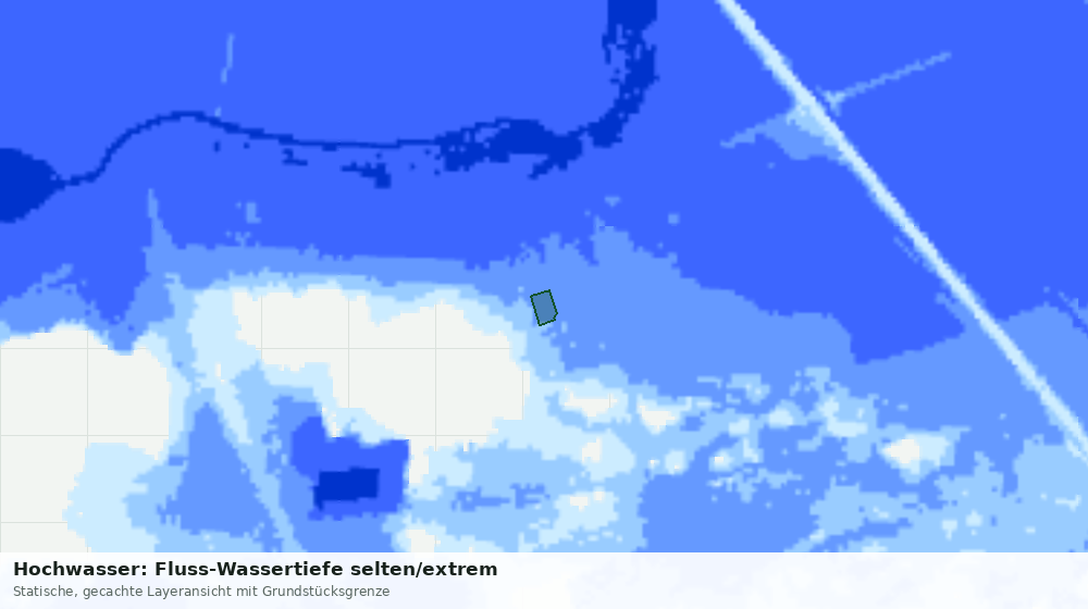 Statische Kartenansicht: Hochwasser: Fluss-Wassertiefe selten/extrem